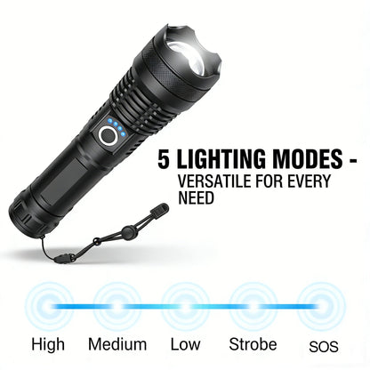 ✨Rechargeable LED Flashlight - High Lumen, Waterproof, Ultra Bright Flashlight for Emergencies