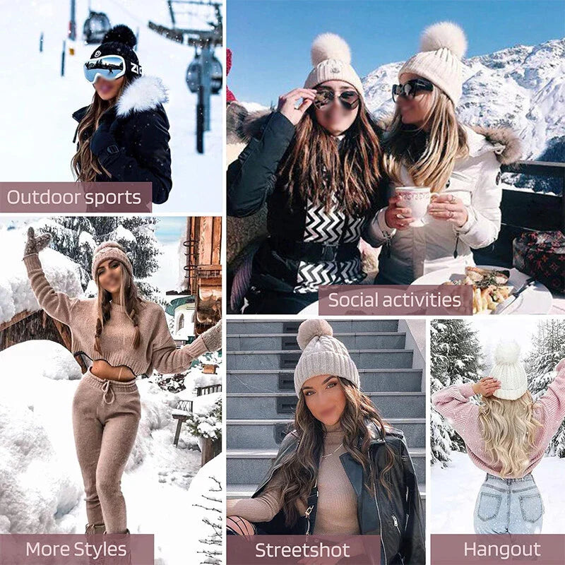 Women's Knitted Cap Wigs