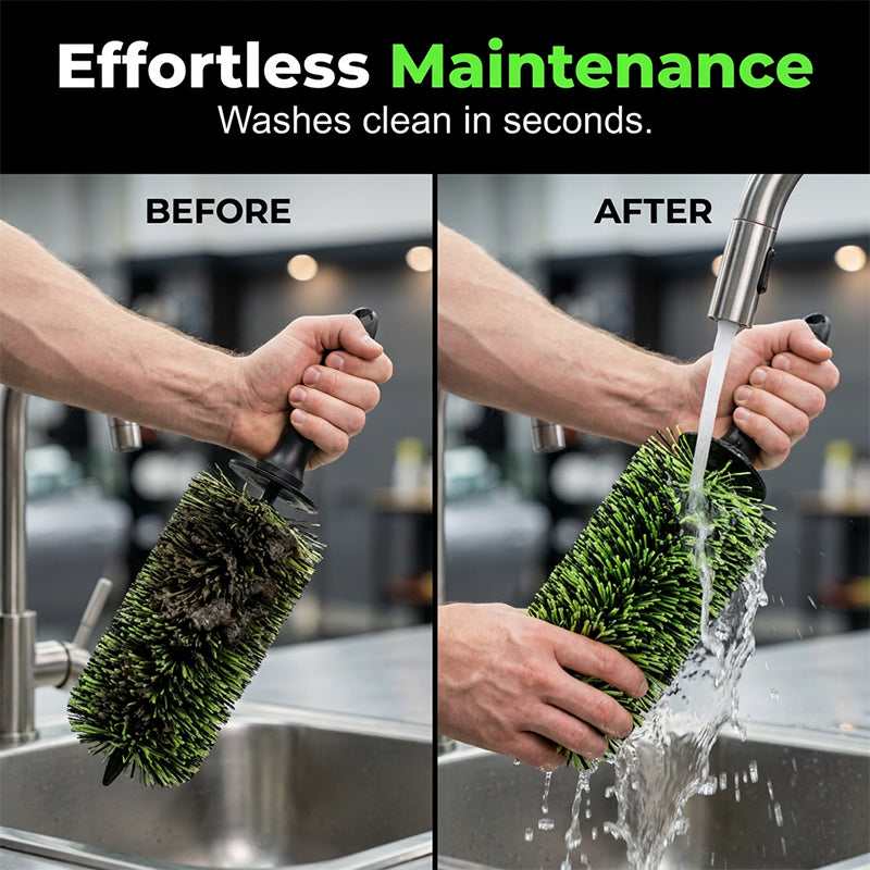 Zorveko 🧼Wheel Barrel Cleaning Brush – Deep Reach Microfiber for Rims 8