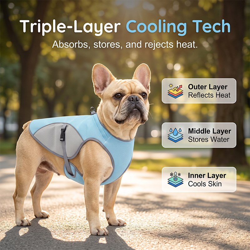 Zorveko Dog Cooling Vest Harness For Summer – perfect for walks, beach or travel 2