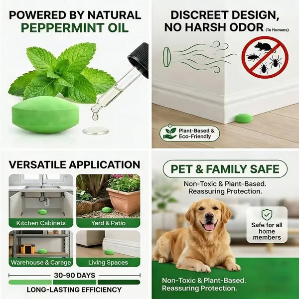 Zorveko 12-Pack Natural Peppermint Oil Rodent Repellent: Pet-Safe Pouches for Indoors & Outdoors image_with_text_QwNQUL:image:0