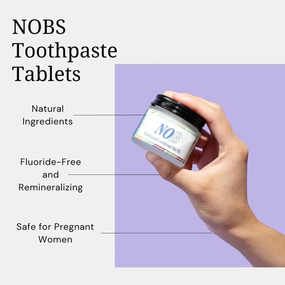 Zorveko 2-in-1 Toothpaste Tablets – Fresh Mint, Travel Jar (62 Ct) image_with_text_rjwQky:image:0