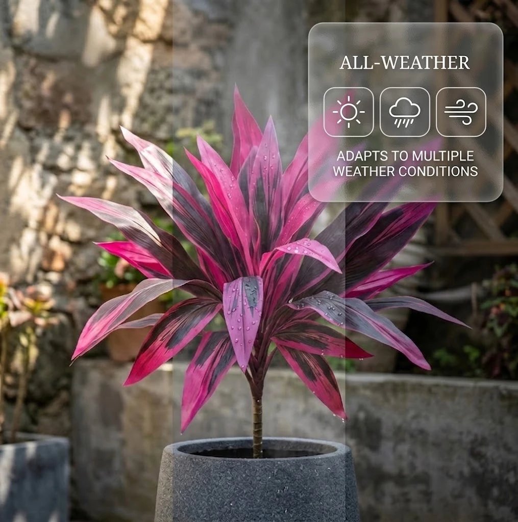 Zorveko 2Pcs Large Artificial Boston Fern & Dragon’s Blood Tree Plants image_with_text_QwNQUL:image:0