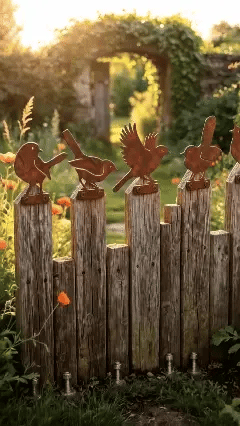 Zorveko 5-Piece Lifelike Rusty Metal Bird Silhouettes Garden Art image_with_text_mDxXKe:image:0