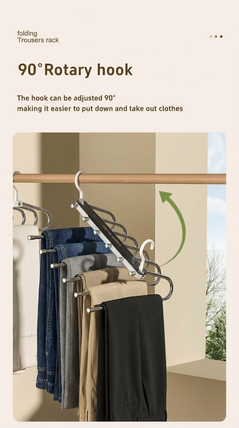 Zorveko 6-Tier Magic Trouser Hanger image_with_text_QwNQUL:image:0