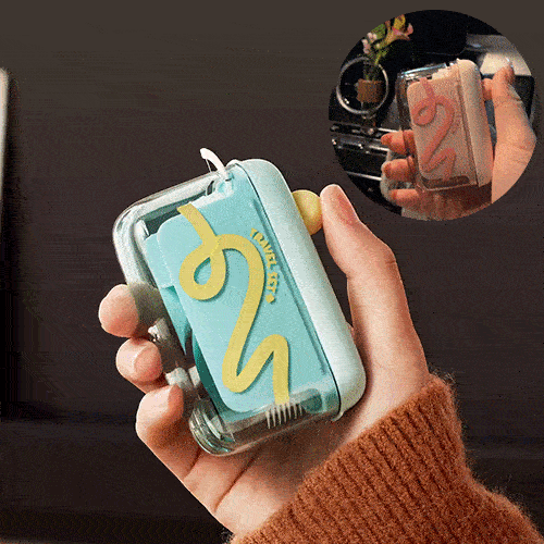 Zorveko Portable Auto Pop-Up Dental Floss – Refillable Travel Case image_with_text_6L7DaR:image:0