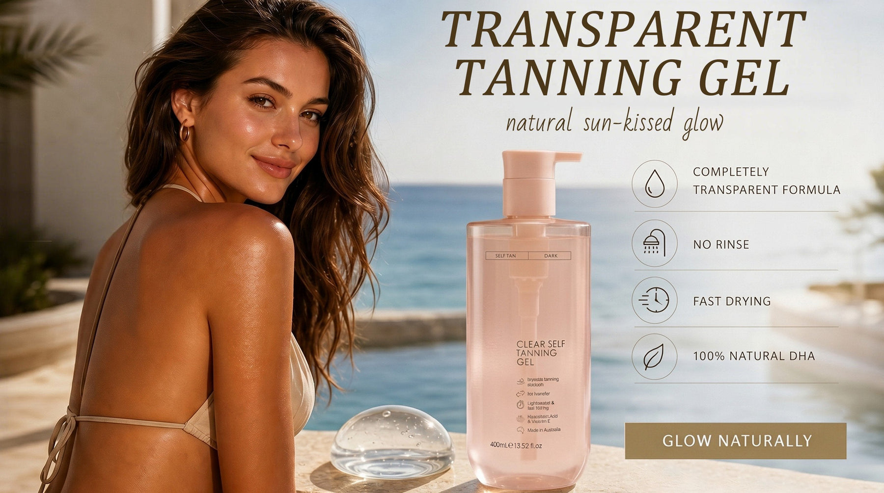 Clear Self-Tanning Gel benefits and natural-looking results
