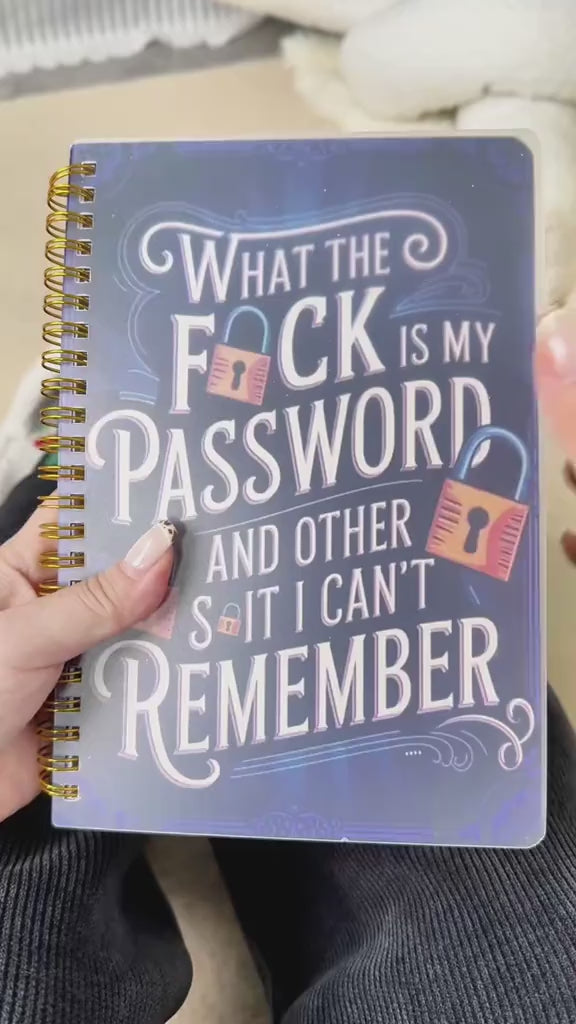 Zorveko Funny Password Notebook - Spiral Bound with Lock Icons & Funny Security Phrases image_slider_biYJhD:image:1