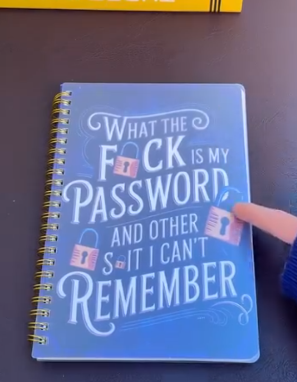 Zorveko Funny Password Notebook - Spiral Bound with Lock Icons & Funny Security Phrases testimonials_HYFz9F:image:1