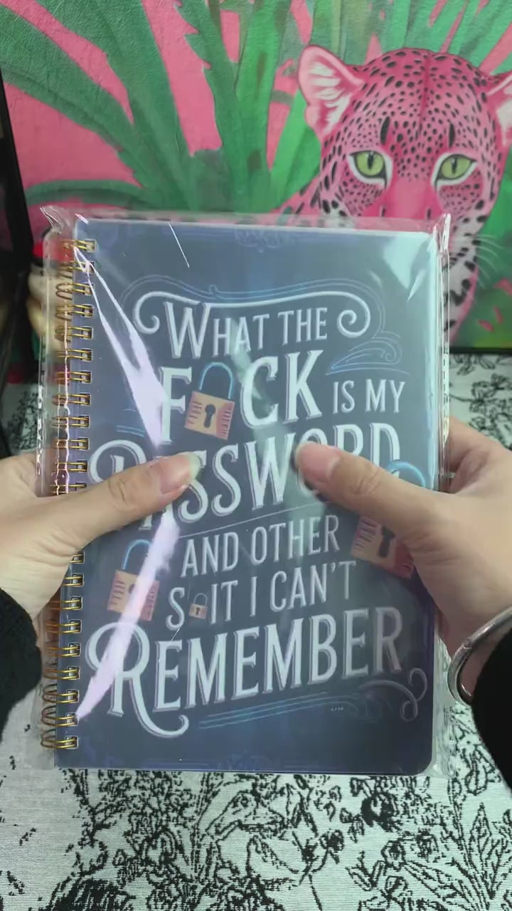 Zorveko Funny Password Notebook - Spiral Bound with Lock Icons & Funny Security Phrases image_slider_biYJhD:image:2