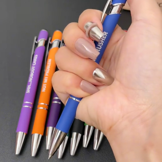Zorveko 💝Funny Stress-Relief Daily Quotes Metal Ballpoint Pen Set (7 Pcs) | 🎁Office Christmas Gift Exchange testimonials_HYFz9F:image:0