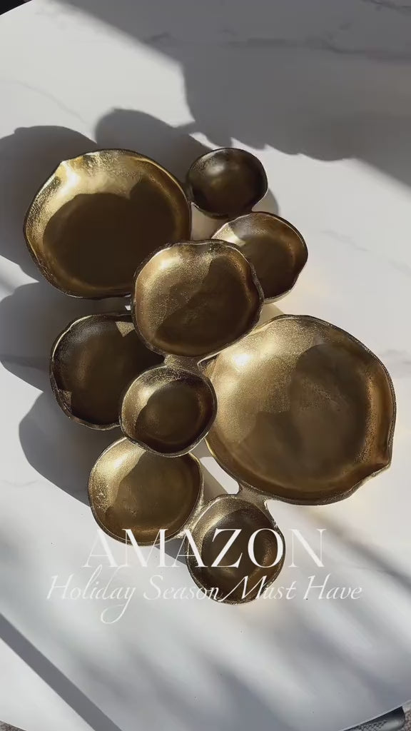Zorveko Gold 9 Cluster Decorative Bowls image_with_text_QwNQUL:image:0