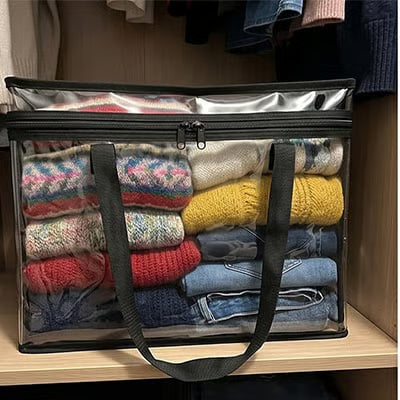 Zorveko Large Clear Storage Box with Hinged Lid – Heavy-Duty High Capacity Organizer testimonials_HYFz9F:image:0
