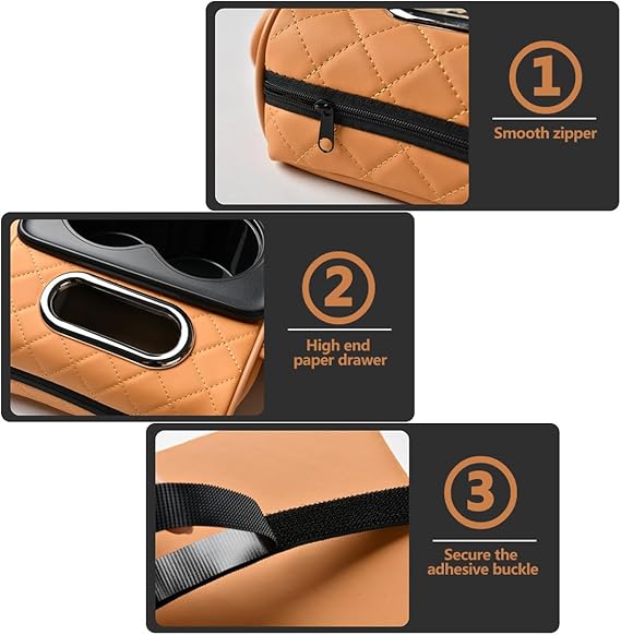Zorveko Multi-Purpose Car Console Storage Bag with Armrest Pad image_with_text_6L7DaR:image:0