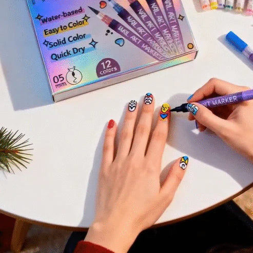 Zorveko 🎨12 Colors Nail Art Pens Set testimonials_HYFz9F:image:1