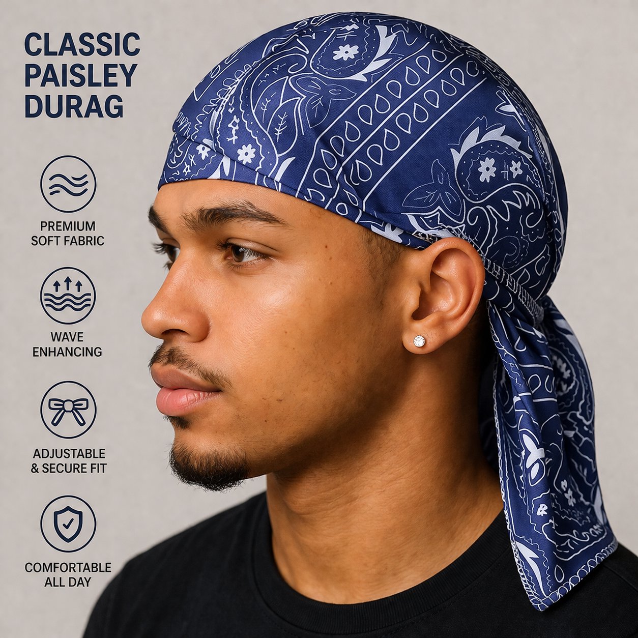 Zorveko Paisley Cooling Headscarf Cap image_with_text_QwNQUL:image:0