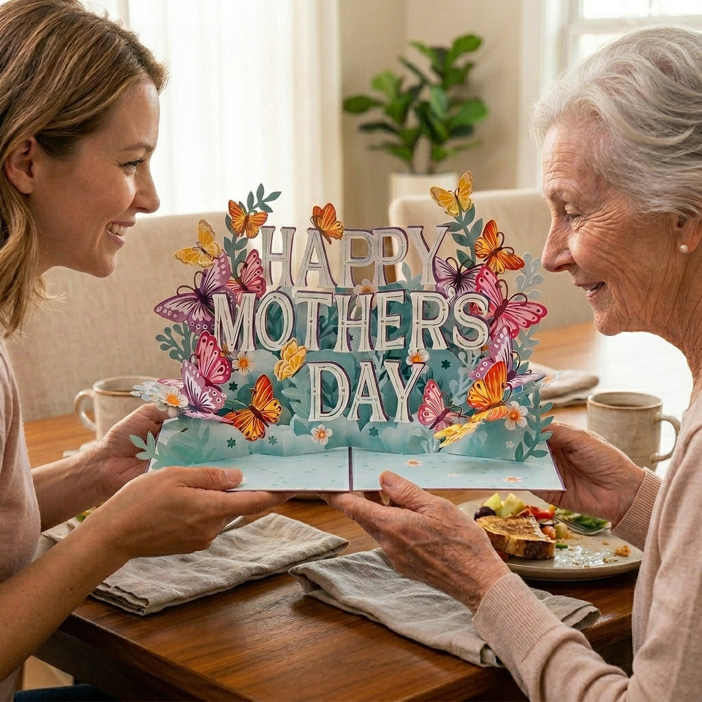 Zorveko Paper Love Mother's Day Card, Happy Mothers Day Pop Up Card 3D Design image_with_text_QwNQUL:image:0