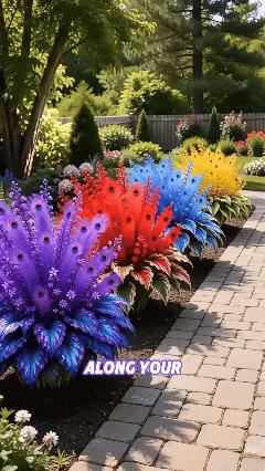 Zorveko Peacock Flame Hosta Bulbs for Shade Garden image_with_text_6L7DaR:image:0