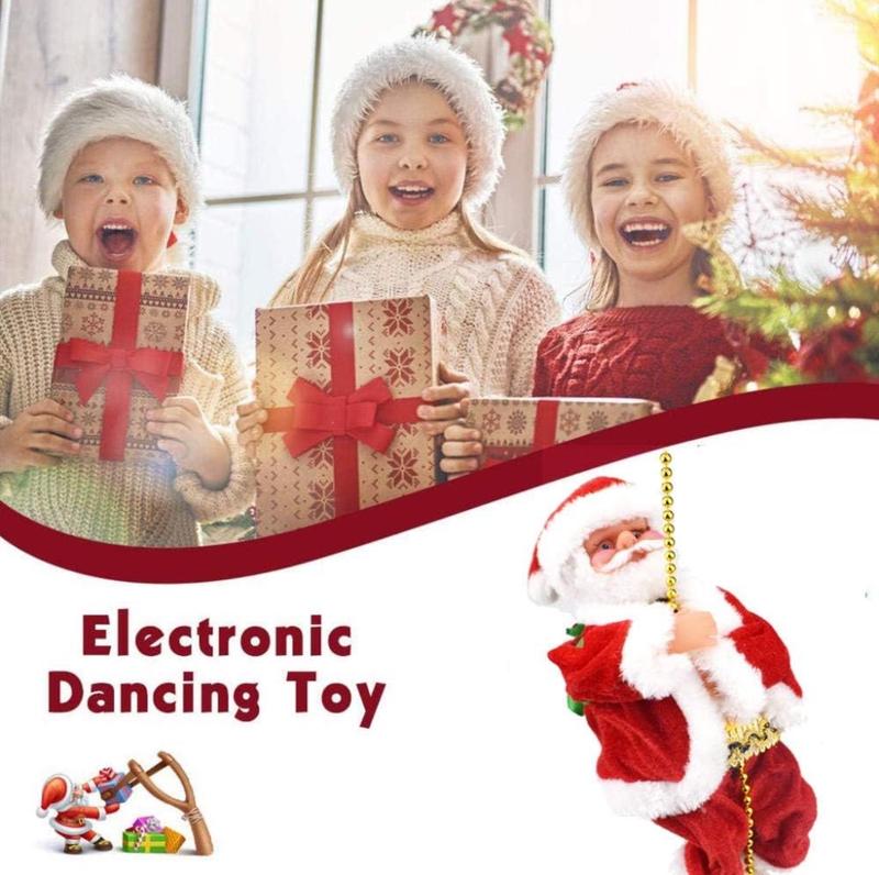 Zorveko Santa Claus Up-and-Down Climbing Christmas Decor – Moving Holiday Ornament image_with_text_6L7DaR:image:0