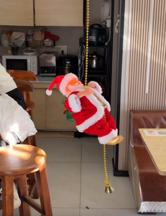 Zorveko Santa Claus Up-and-Down Climbing Christmas Decor – Moving Holiday Ornament testimonials_HYFz9F:image:1