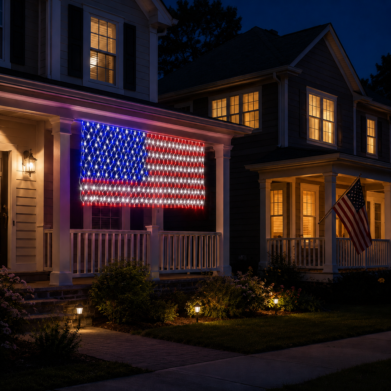 Zorveko Solar American Flag Lights Outdoor American Flag Net Lights image_with_text_6L7DaR:image:0
