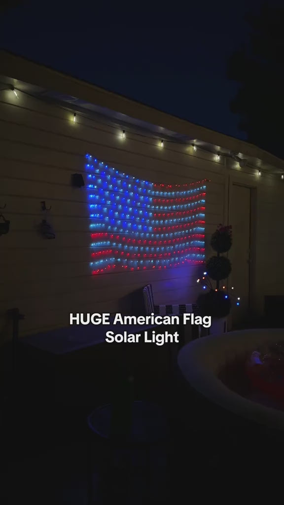 Zorveko Solar American Flag Lights Outdoor American Flag Net Lights image_with_text_mDxXKe:image:0
