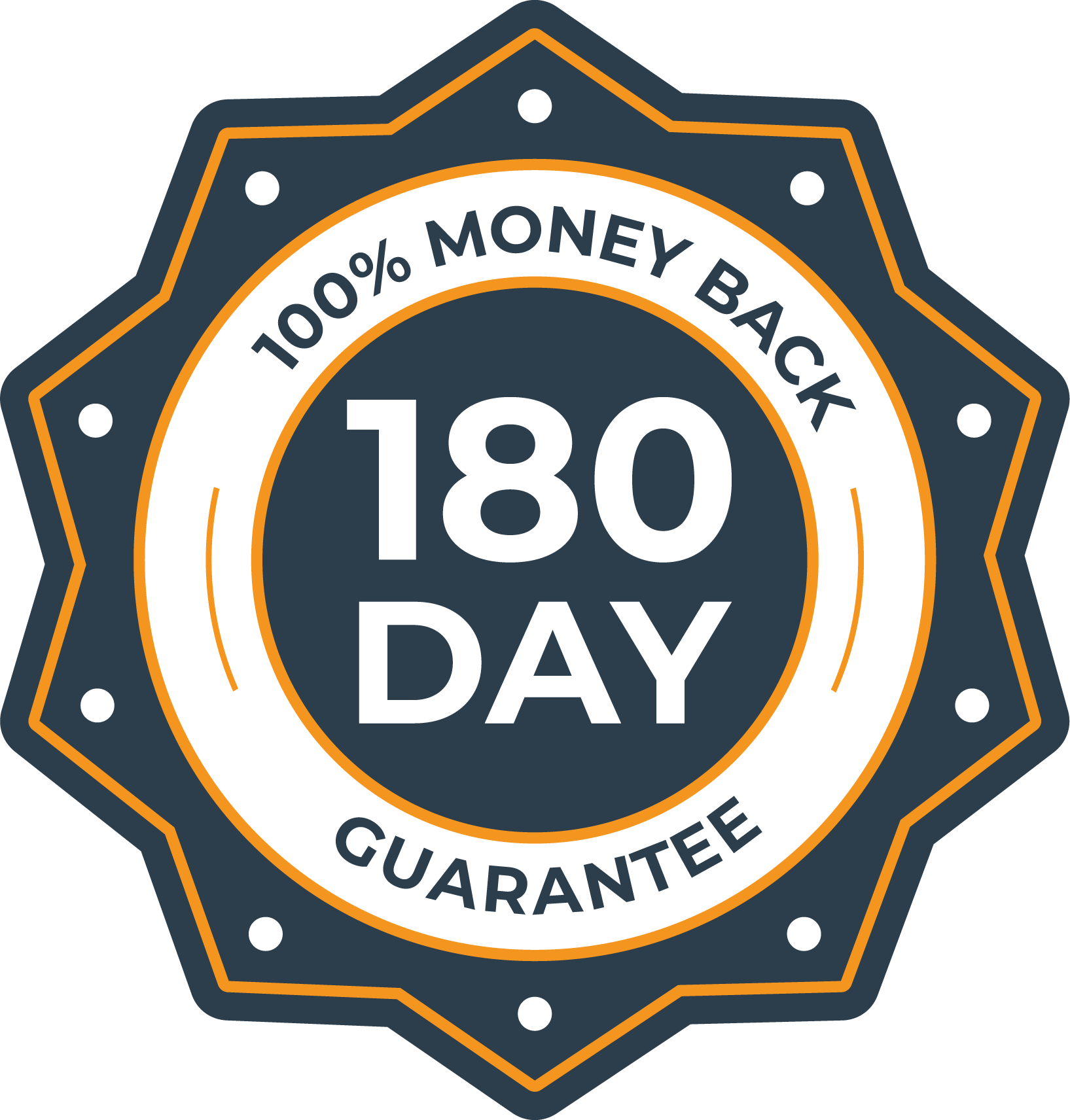 180 day money-back guarantee